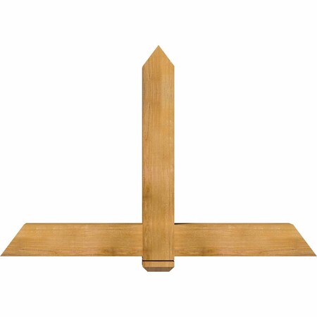 Ekena Millwork Eugene Rough Sawn Timber Gable Bracket, Western Red Cedar, 60"W x 40"H x 6"D x 6"F, 16/12 Pitch GBW060X40X0606EUG00RWR